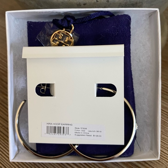 Tory Burch Kira Hoop Earrings - Picture 7 of 7